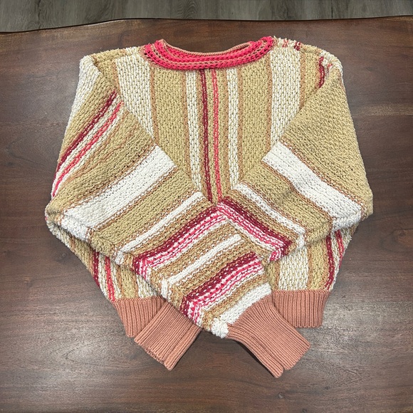 Free People Show Me Love Striped Knit Pullover Sweater : Size M - Picture 3 of 9